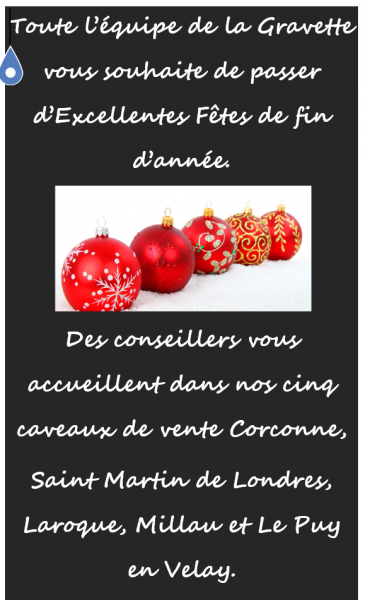 Bonnes Fêtes de fin d'année 